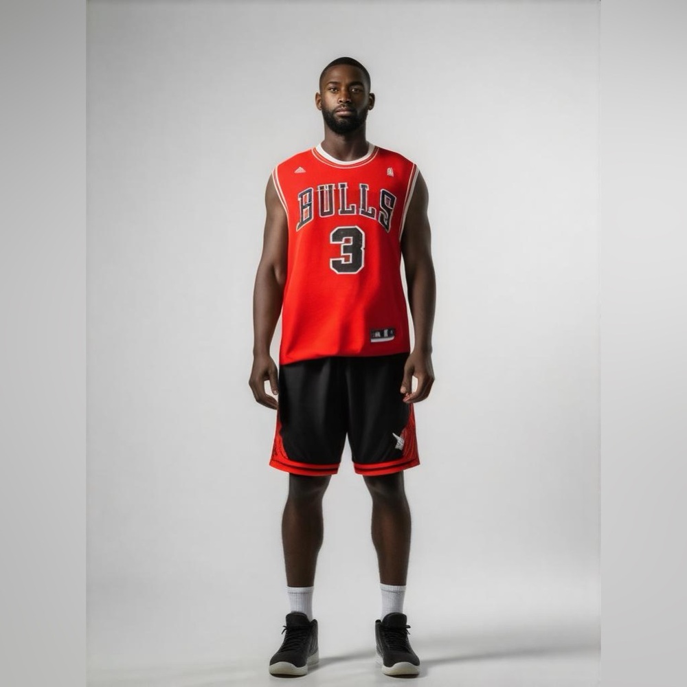 Men's Adidas Bulls Basketball Jersey Red Size S